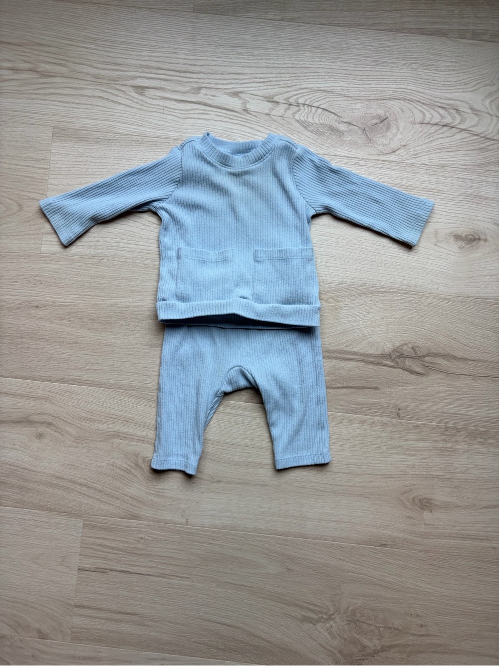 Old Navy Light Blue Ribbed Baby Matching Set